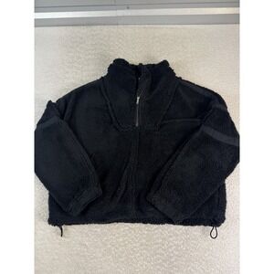 FP Movement Pullover Womens‎ XL Sherpa Fleece Half Zip Cozy Jacket Drawstring